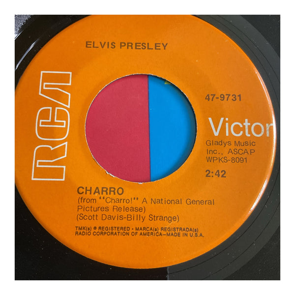 Elvis Charro Movie Vintage 1969 Vintage RCA 47-9731 Vinyl Record 45 RPM