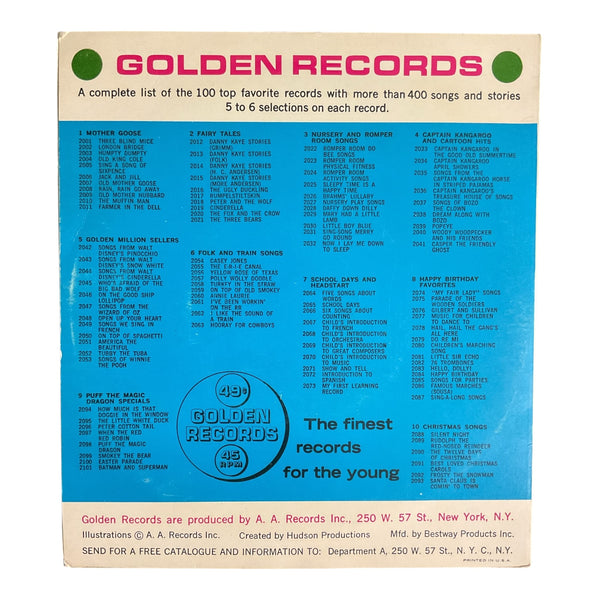 Vintage 1966 Childrens Christmas Carols Golden Record 45 RPM