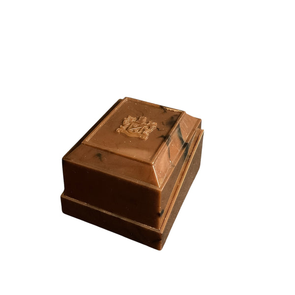 Vintage Alsten Celluloid Engagement Ring Display Box Brown
