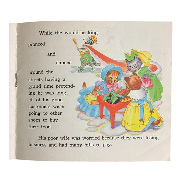 The Cat that would be King Vintage 1964 Saalfield Softcover Children’s Book
