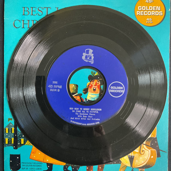 Vintage 1966 Childrens Christmas Carols Golden Record 45 RPM