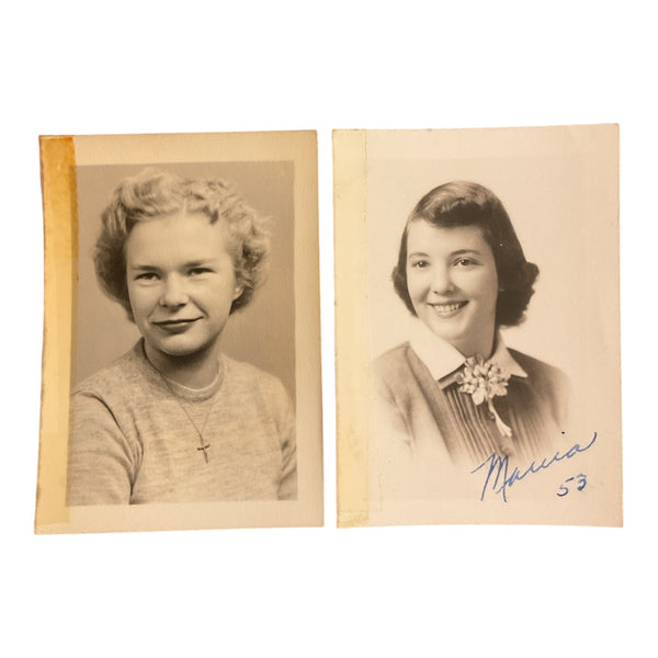 Vintage 1950s High School Senior Class Photos Pretty Young Women