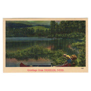 Vintage Greetings from Deshler Nebraska Postcard 7097 Water Scene Unused - Avid Vintage