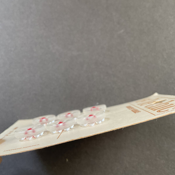 Vintage Le Chic Clear Crystal Buttons 9/16 on Card 5588 Germany