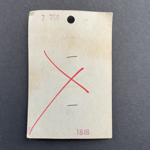 Vintage Le Chic Dark Blue Shank Buttons 2 on Card 1 3/8