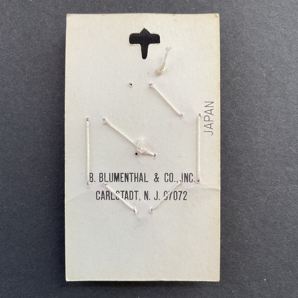 Vintage Light Red Le Chic Plastic Shank Buttons on Card