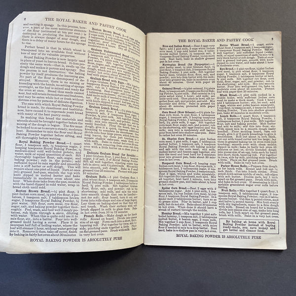 Vintage Cookbook 1911 Royal Baking Powder Royal Baker and Pastry Cook