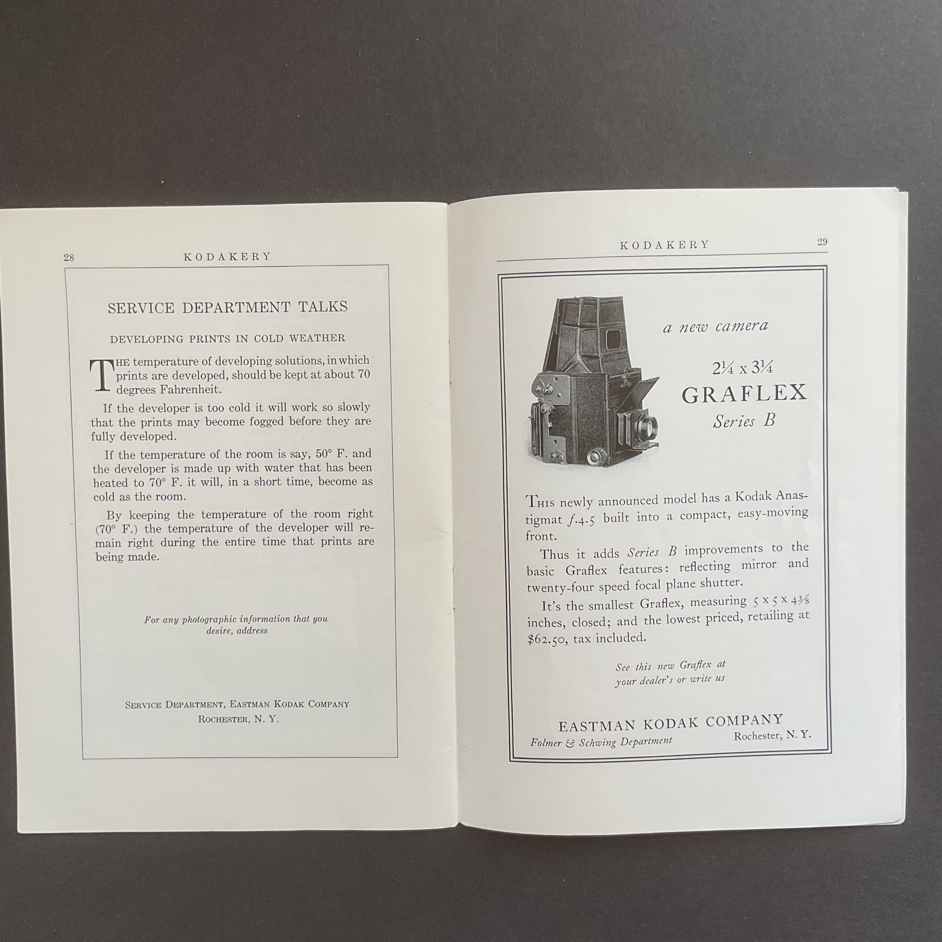 Vintage Kodak Photography Magazine January 1925 The Kodakery