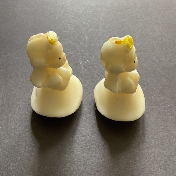 Vintage Christmas Angel Candles Set Holiday Decoration