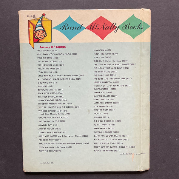 My Happy Day Word Book 1951 Rand McNally Elf Children’s