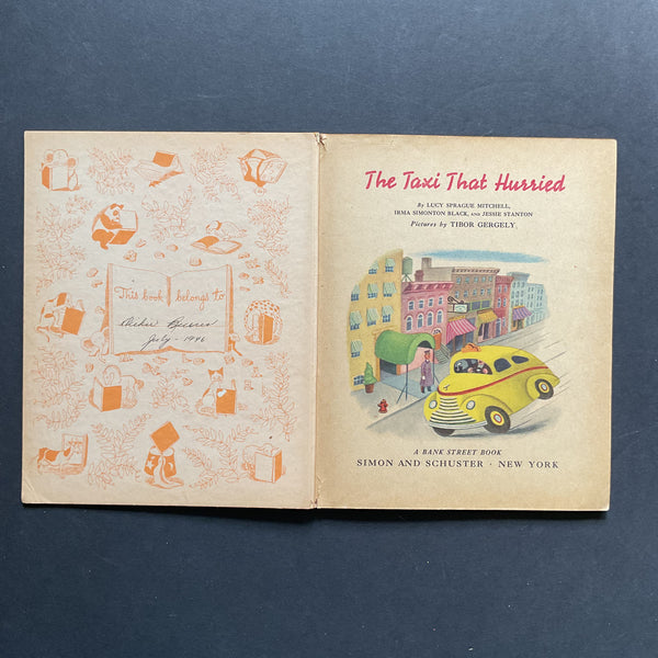 1946 Vintage Little Golden Book 25 The Taxi That Hurried