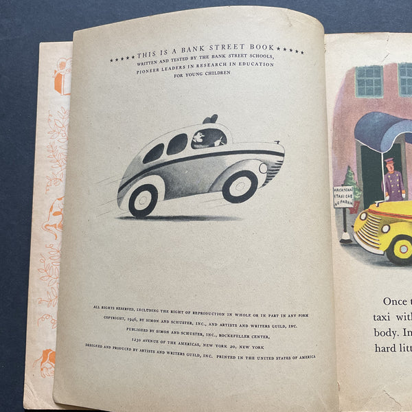 1946 Vintage Little Golden Book 25 The Taxi That Hurried