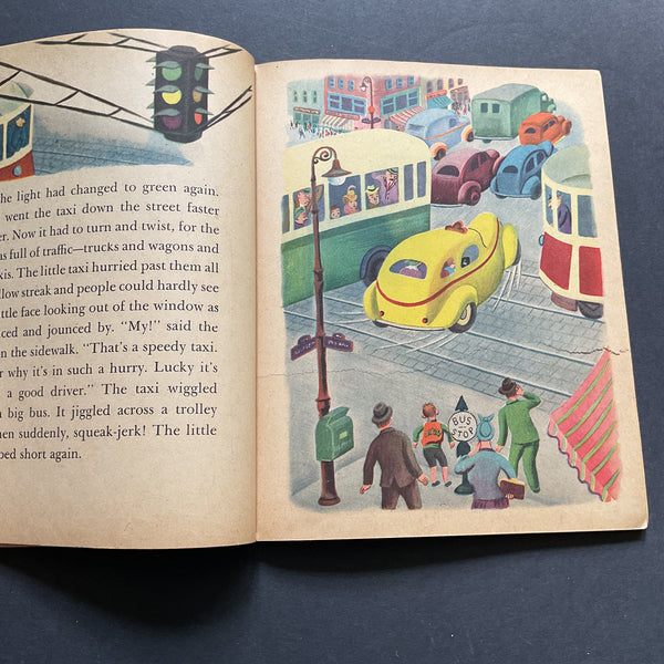 1946 Vintage Little Golden Book 25 The Taxi That Hurried