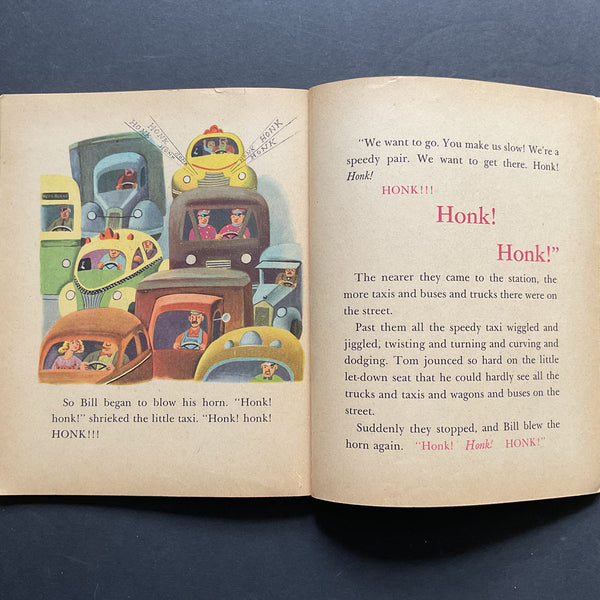 1946 Vintage Little Golden Book 25 The Taxi That Hurried