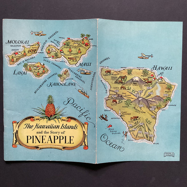 Vintage Book Hawaiian Islands and the Story of Pineapple 1940 History Recipes