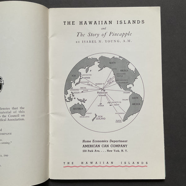Vintage Book Hawaiian Islands and the Story of Pineapple 1940 History Recipes