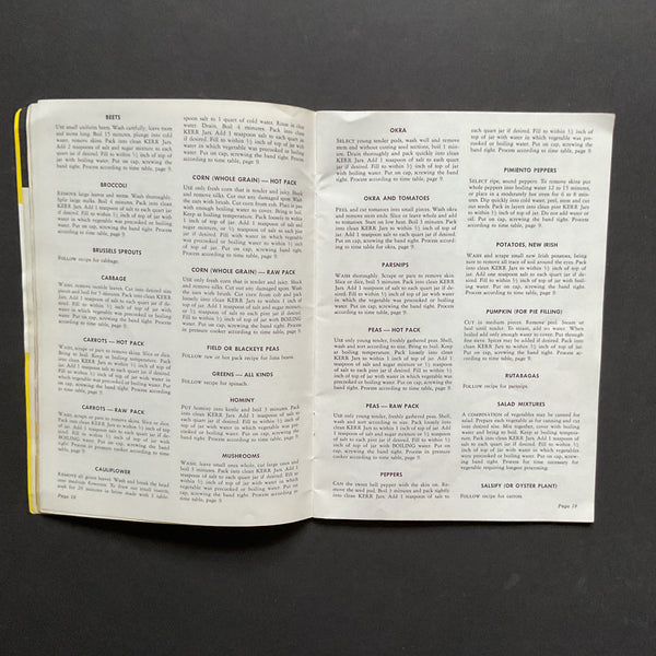 Kerr Home Canning COOKBOOK and Freezing Foods 1958 Recipe Book