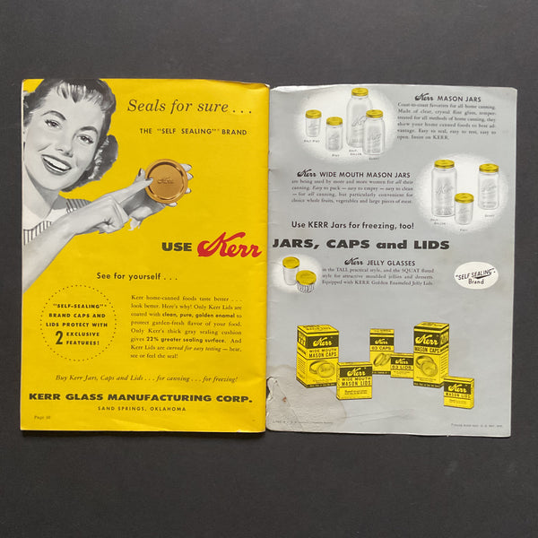 Kerr Home Canning COOKBOOK and Freezing Foods 1958 Recipe Book