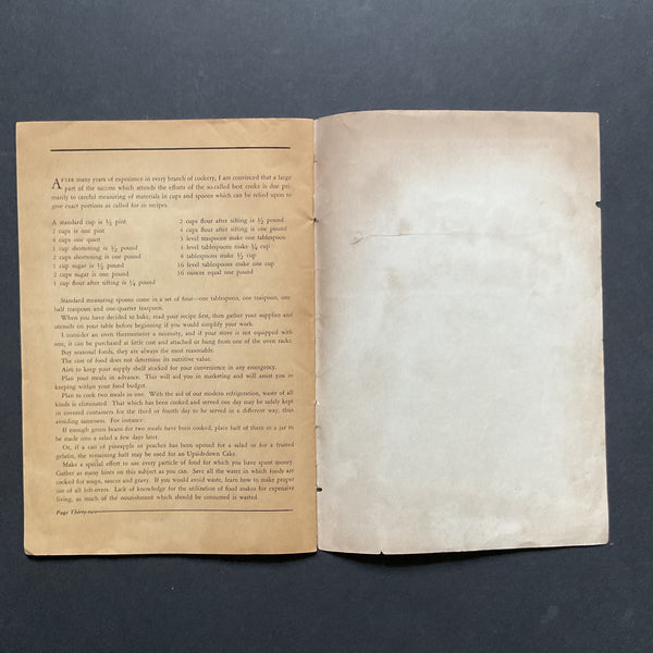 Vintage 1936 Cookbook Philadelphia Inquirer Anna B Scott