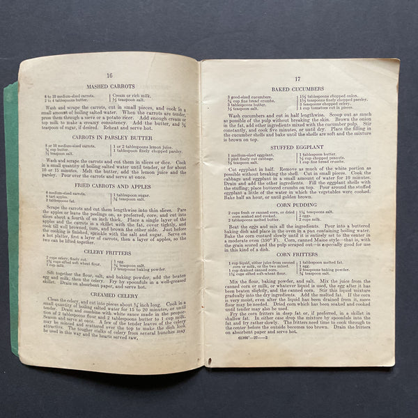 Aunt Sammy’s Radio Recipes 1927 Cookbook Recipe Book