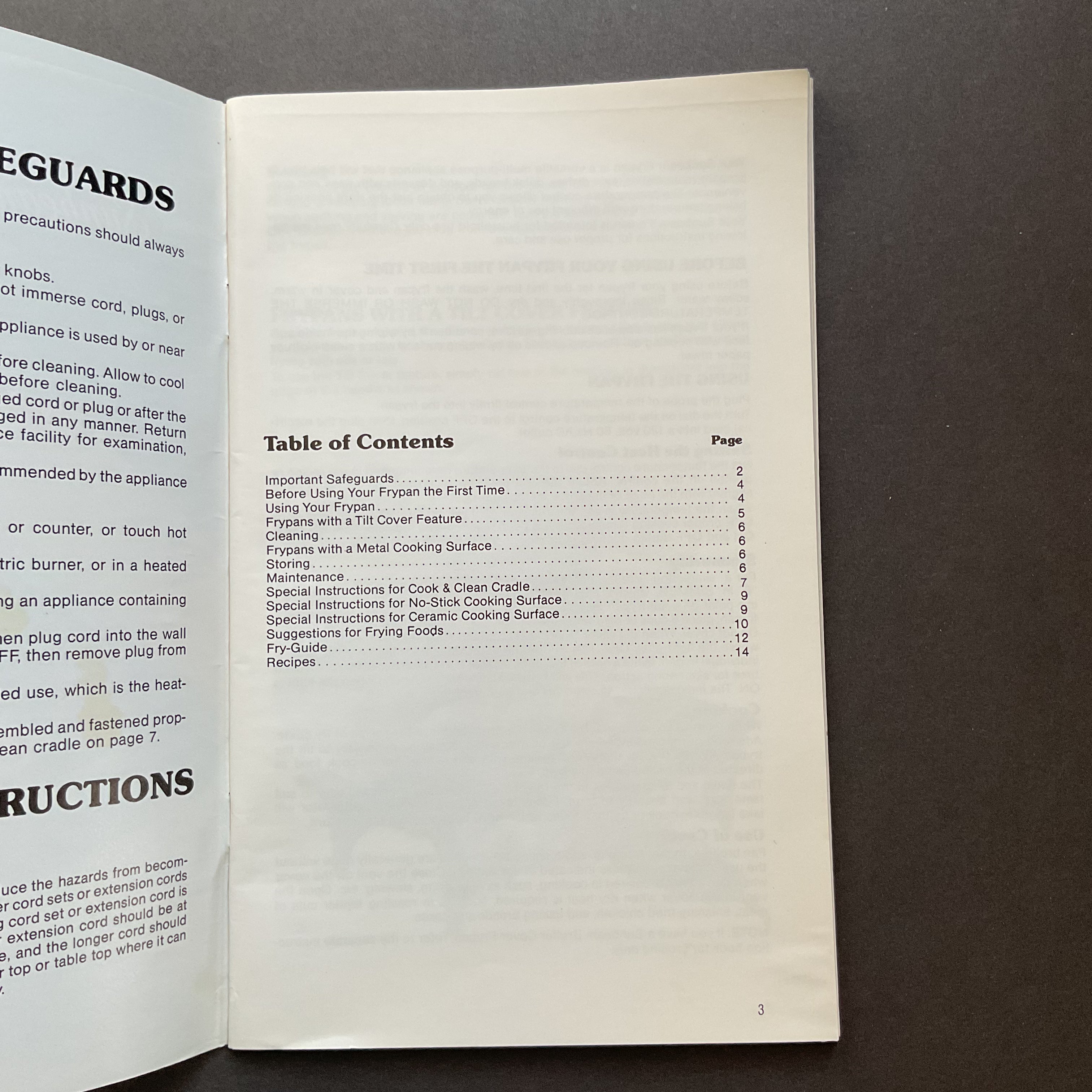 Vintage 1978 Cookbook Sunbeam Frypan Recipes and Instructions Book