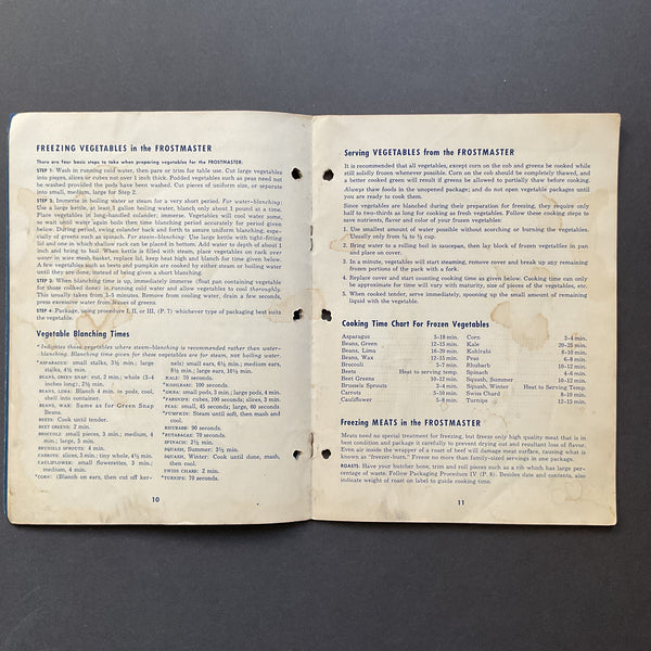 Vintage Crosley Frostmaster Deep Freeze 1947 Instruction Book