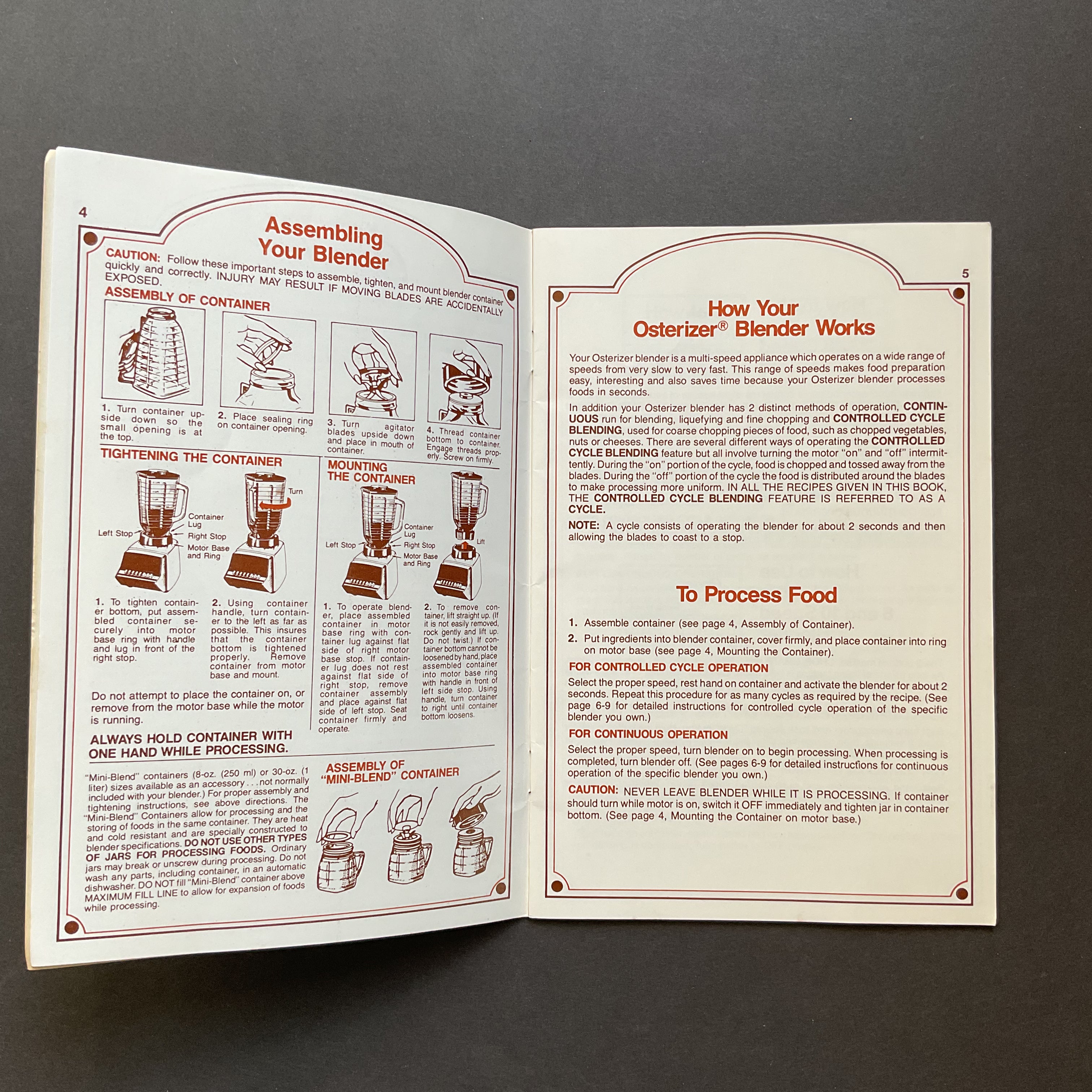 Vintage Recipe Book 1980 Osterizer Blender Creative Cookery Cookbook