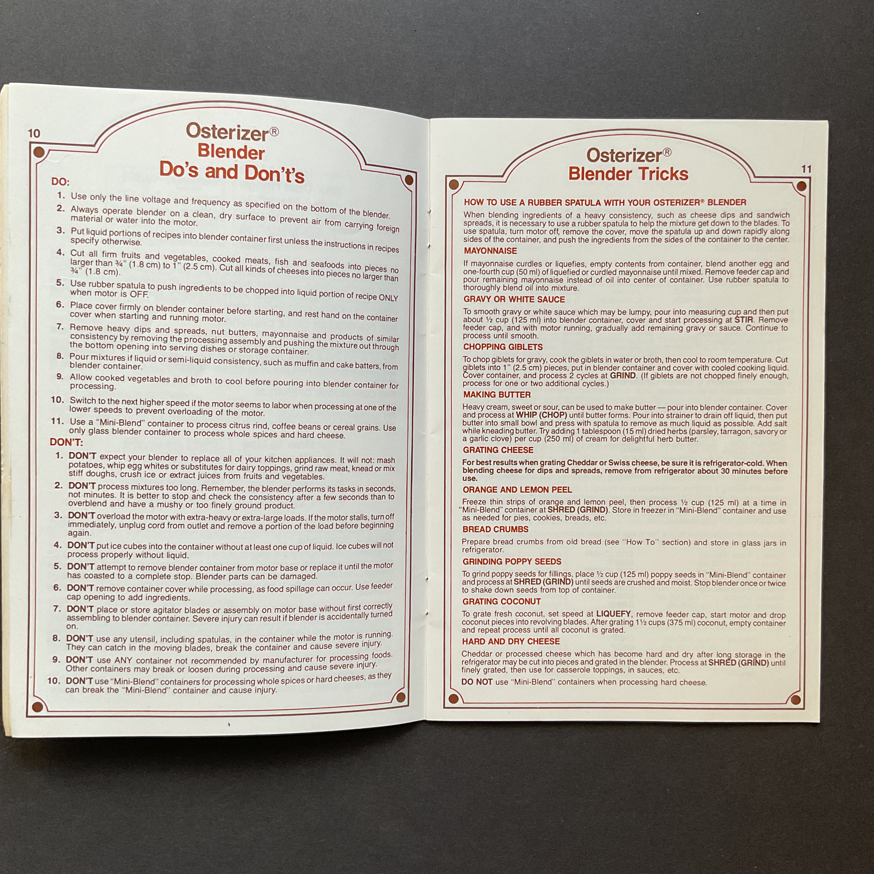 Vintage Recipe Book 1980 Osterizer Blender Creative Cookery Cookbook