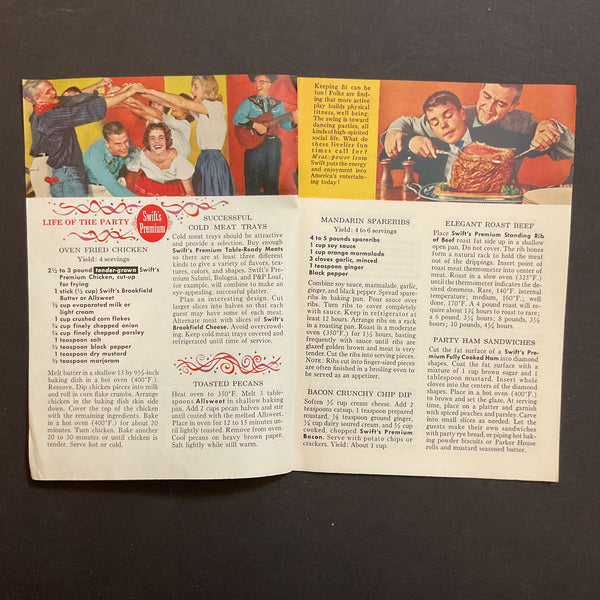 Vintage 1962 Cookbook Swift’s Premium Recipe Booklet by Martha Logan