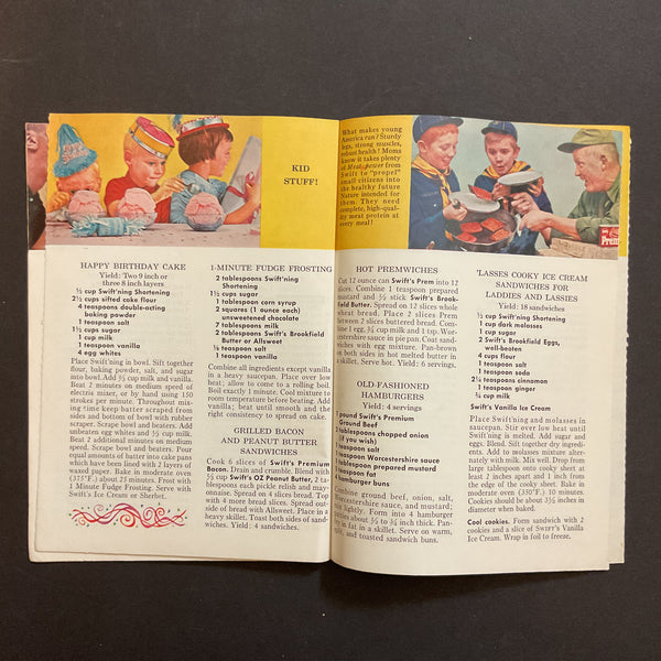Vintage 1962 Cookbook Swift’s Premium Recipe Booklet by Martha Logan