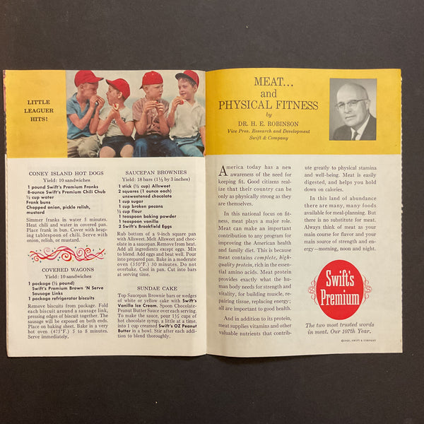 Vintage 1962 Cookbook Swift’s Premium Recipe Booklet by Martha Logan
