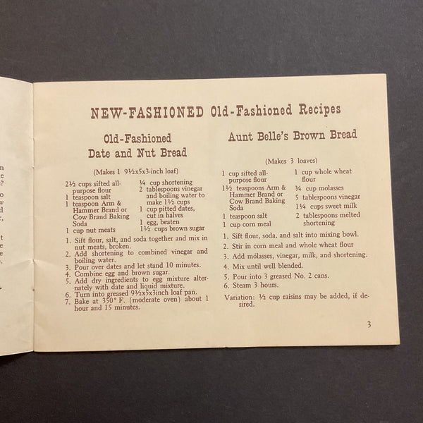 Vintage 1949 New Fashioned Old Fashioned Recipes Booklet