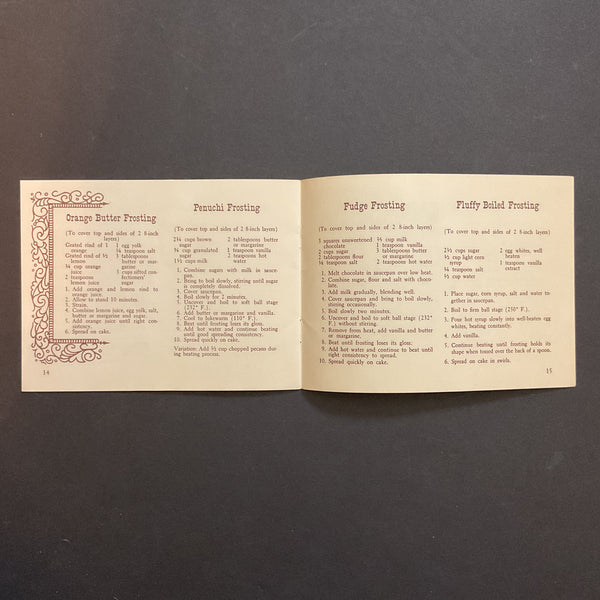 Vintage 1949 New Fashioned Old Fashioned Recipes Booklet