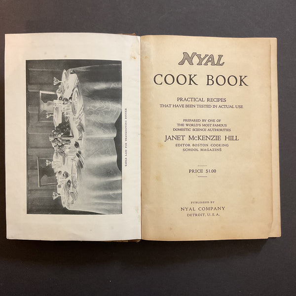 Vintage Nyal Cookbook 1916 Hardcover Recipe Book