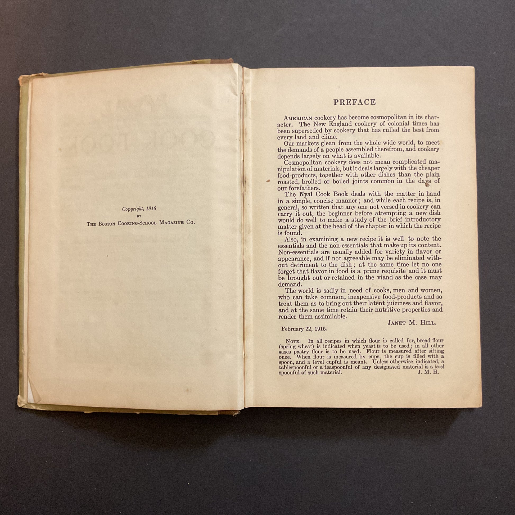 Vintage Nyal Cookbook 1916 Hardcover Recipe Book - Avid Vintage