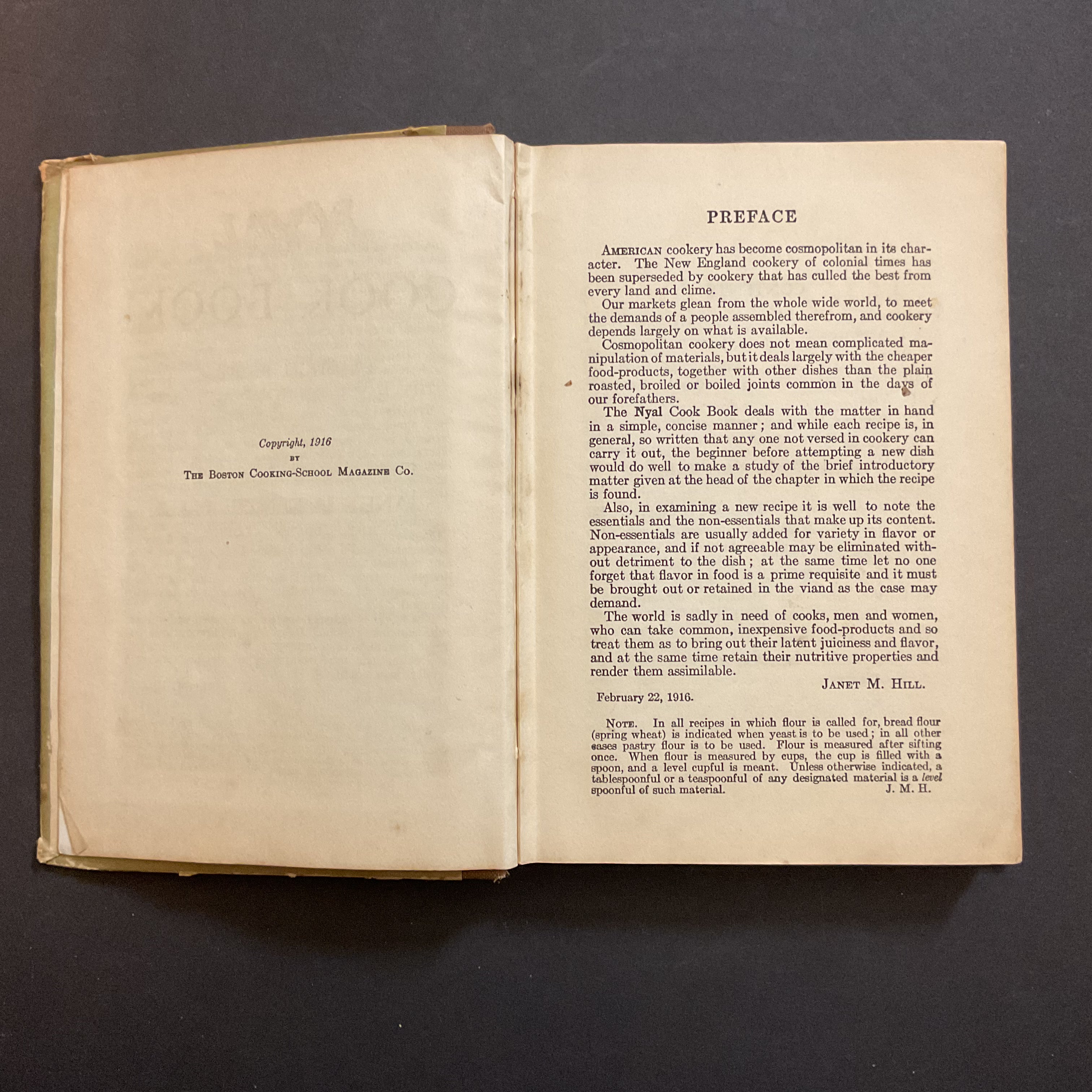 Vintage Nyal Cookbook 1916 Hardcover Recipe Book - Avid Vintage