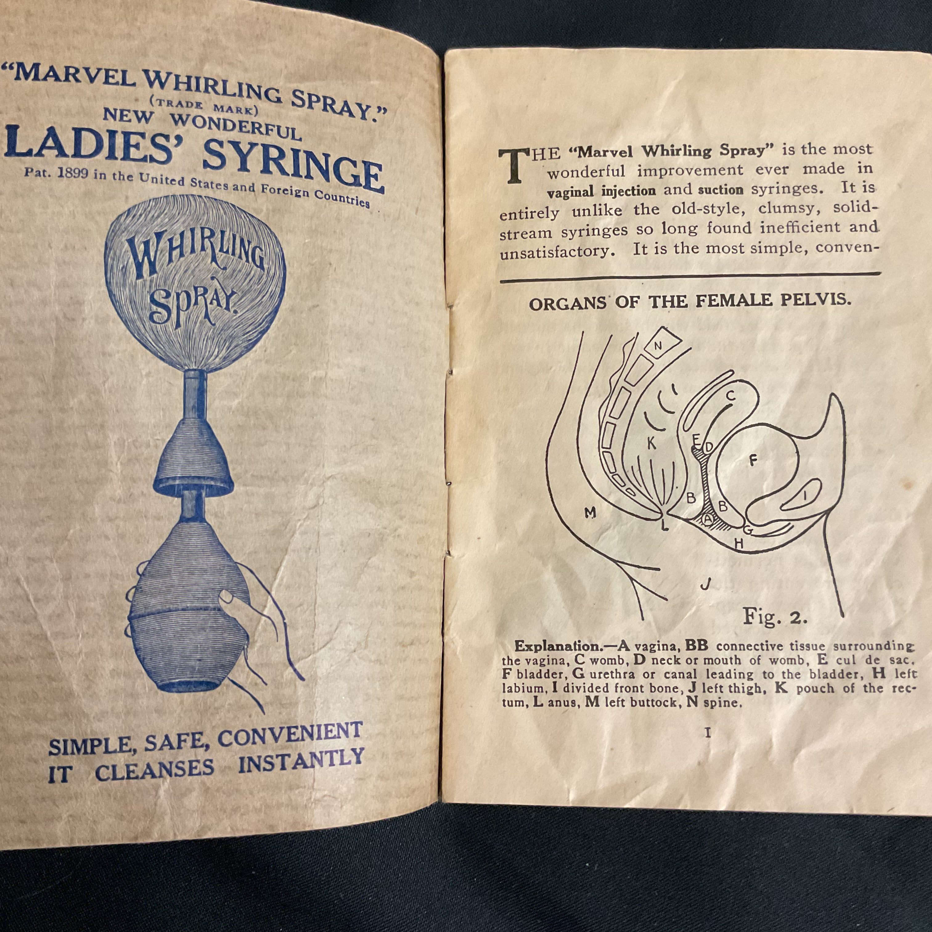 Vintage 1900s Booklet Marvel Syringe Whirling Spray Womens Hygiene Tool