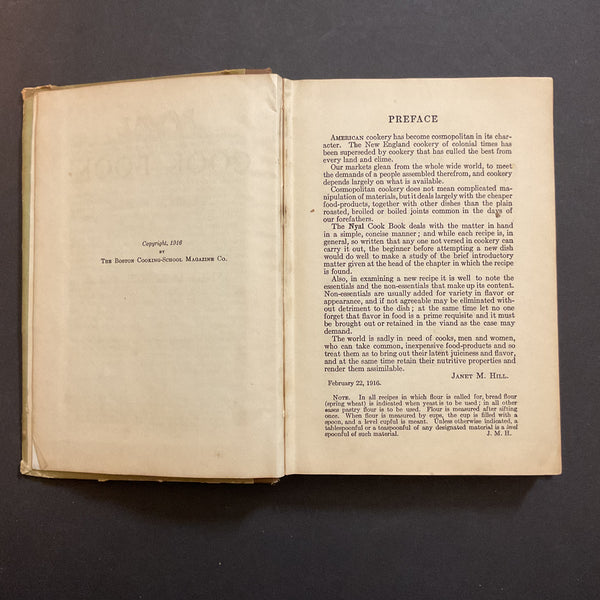 Vintage Nyal Cookbook 1916 Hardcover Recipe Book