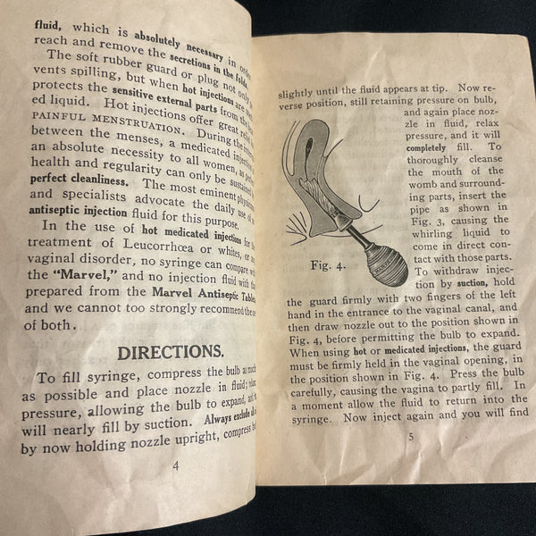 Vintage 1900s Booklet Marvel Syringe Whirling Spray Womens Hygiene Tool