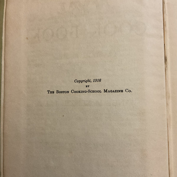 Vintage Nyal Cookbook 1916 Hardcover Recipe Book