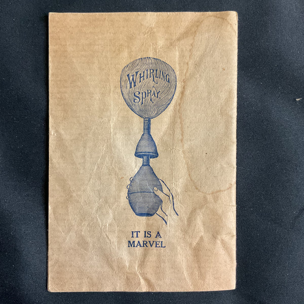 Vintage 1900s Booklet Marvel Syringe Whirling Spray Womens Hygiene Tool
