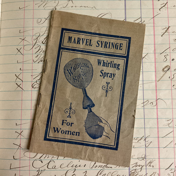 Vintage 1900s Booklet Marvel Syringe Whirling Spray Womens Hygiene Tool
