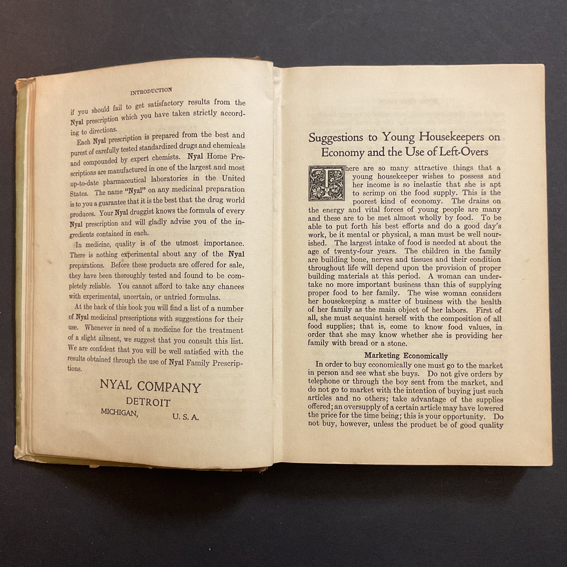 Vintage Nyal Cookbook 1916 Hardcover Recipe Book - Avid Vintage