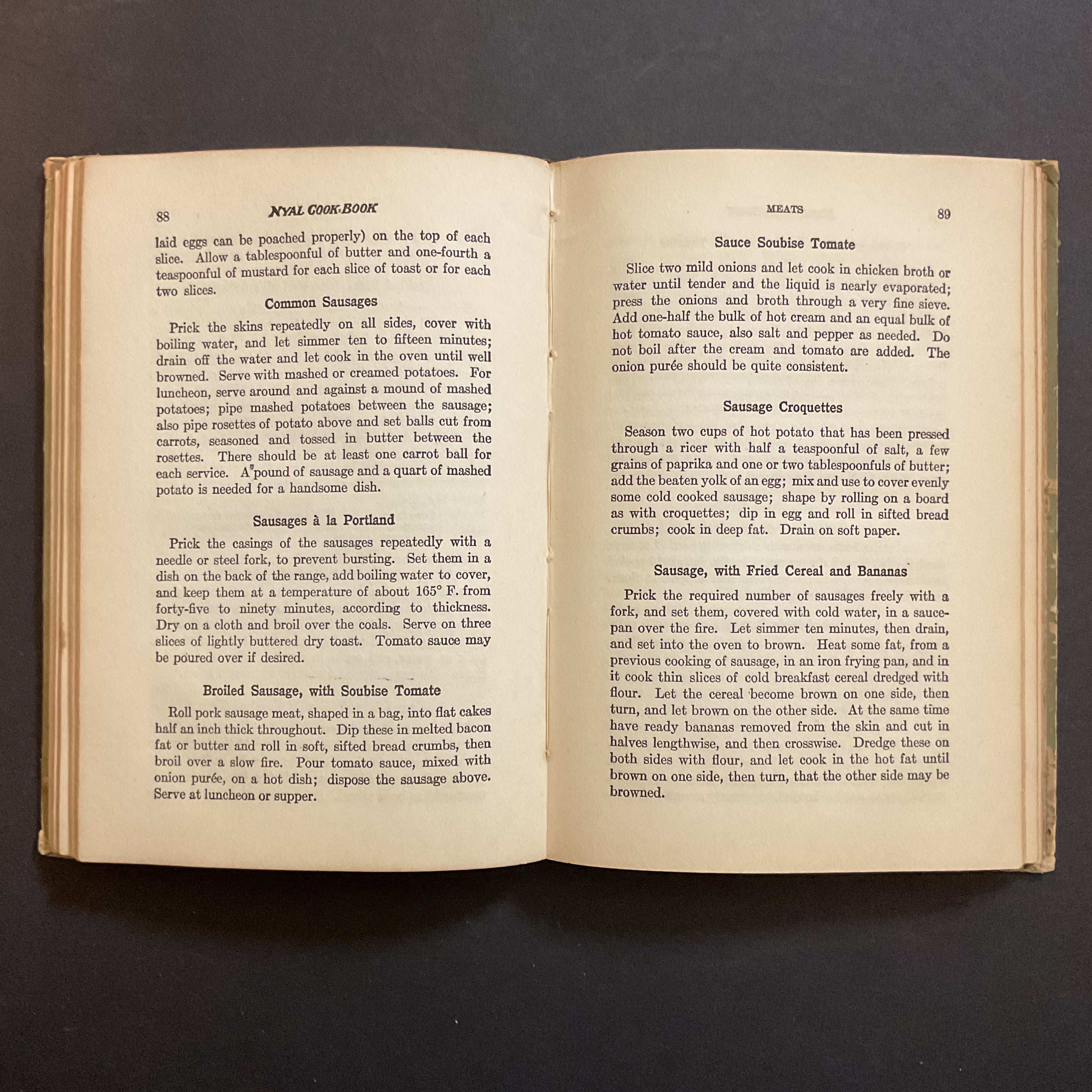 Vintage Nyal Cookbook 1916 Hardcover Recipe Book - Avid Vintage
