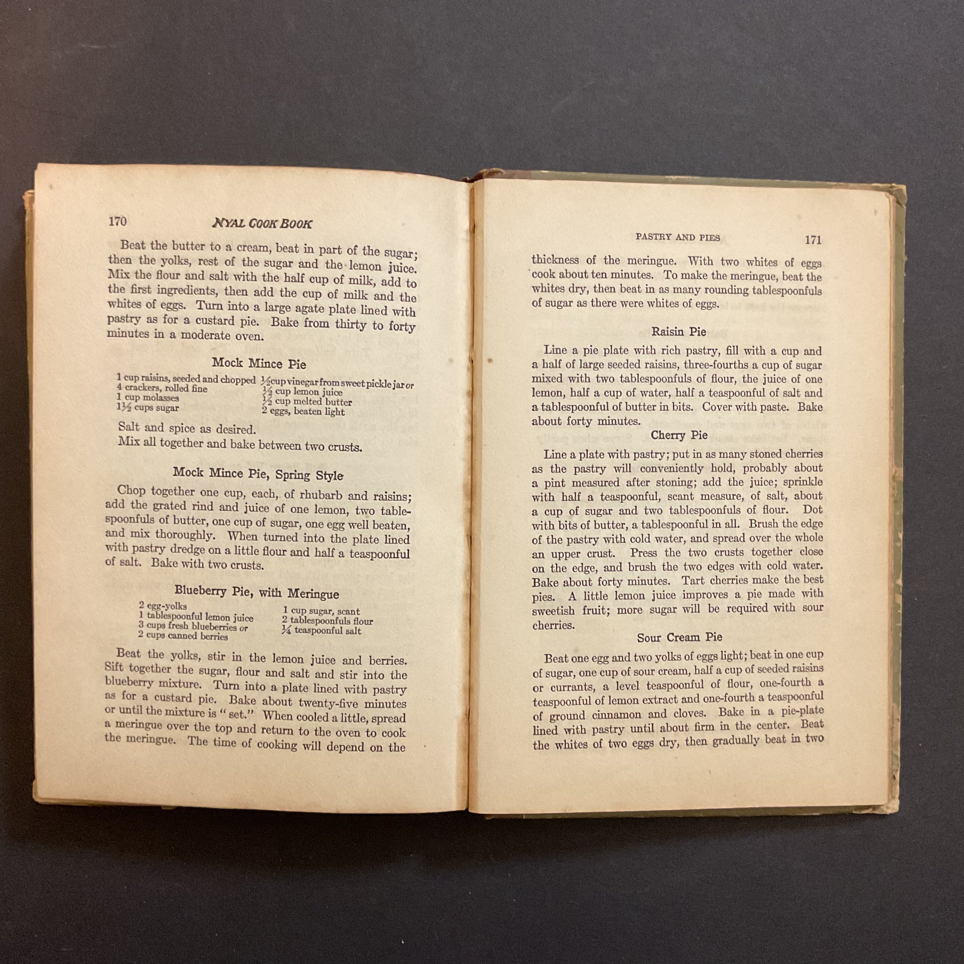 Vintage Nyal Cookbook 1916 Hardcover Recipe Book - Avid Vintage