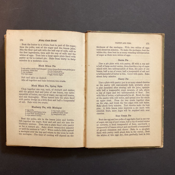 Vintage Nyal Cookbook 1916 Hardcover Recipe Book