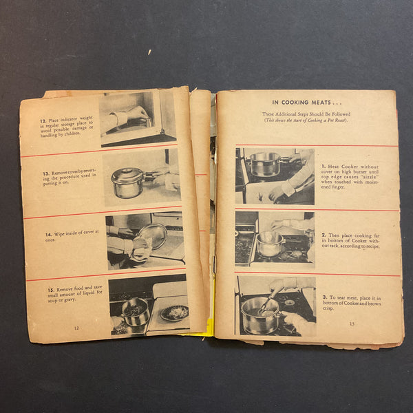 Vintage 1946 Cookbook Presto Pressure Cooker Recipe Book