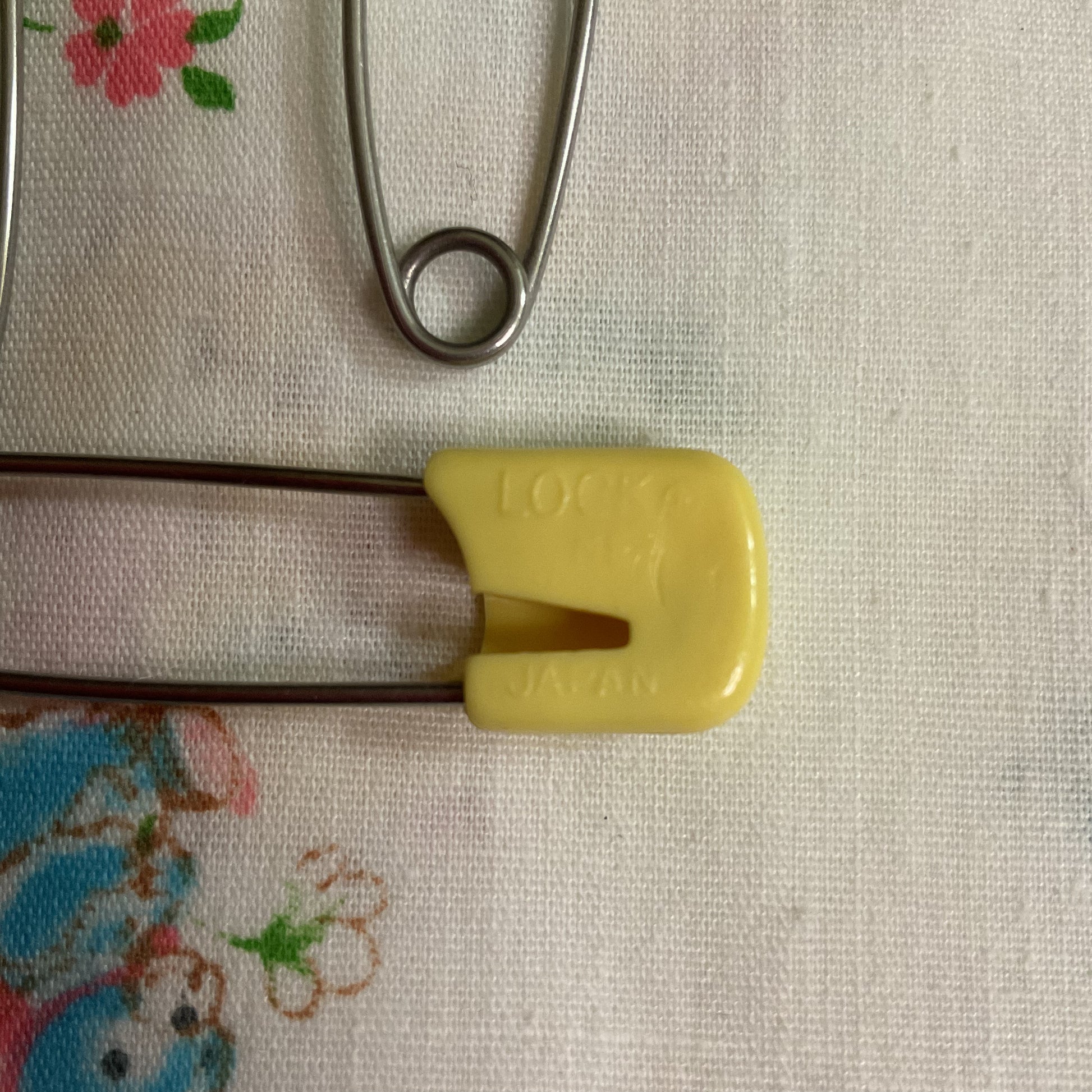 3 Vintage Baby Diaper Pins Yellow Japan - Avid Vintage