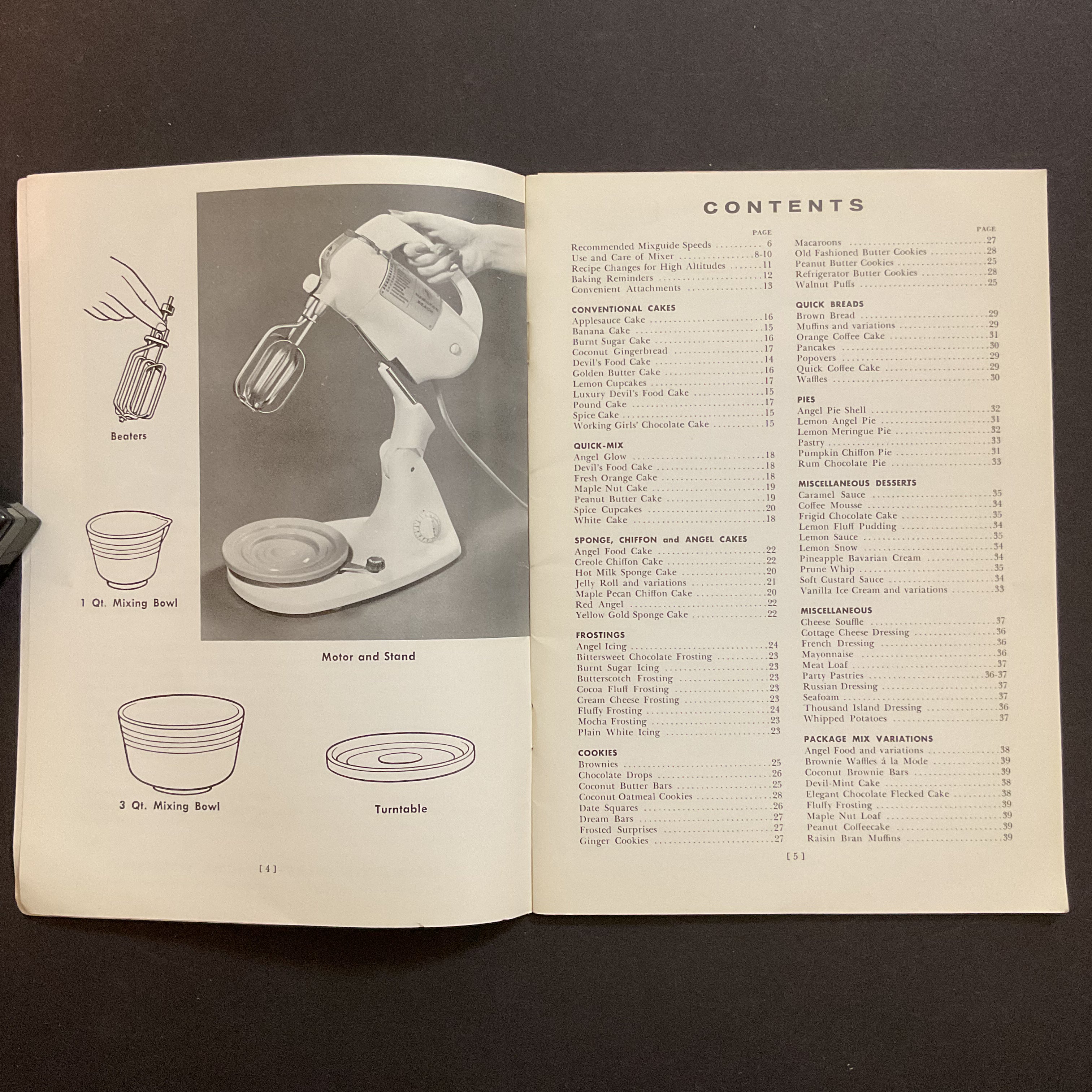 Hamilton Beach Model K Food Mixer Instructions and Recipe Book