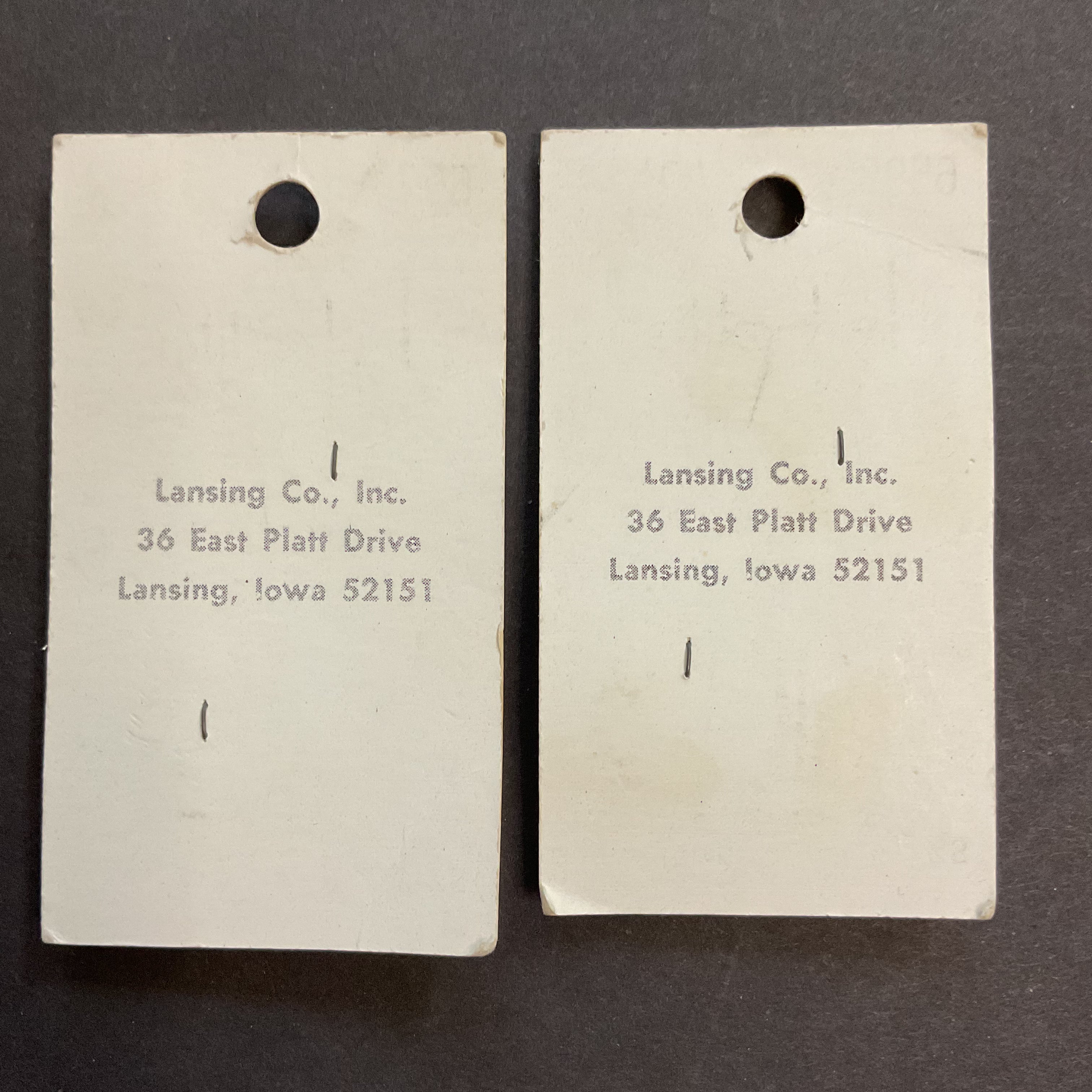 4 Vintage 6598 La Petite 1 1/8 Gray Plastic 4 Hole Buttons 2 on Card